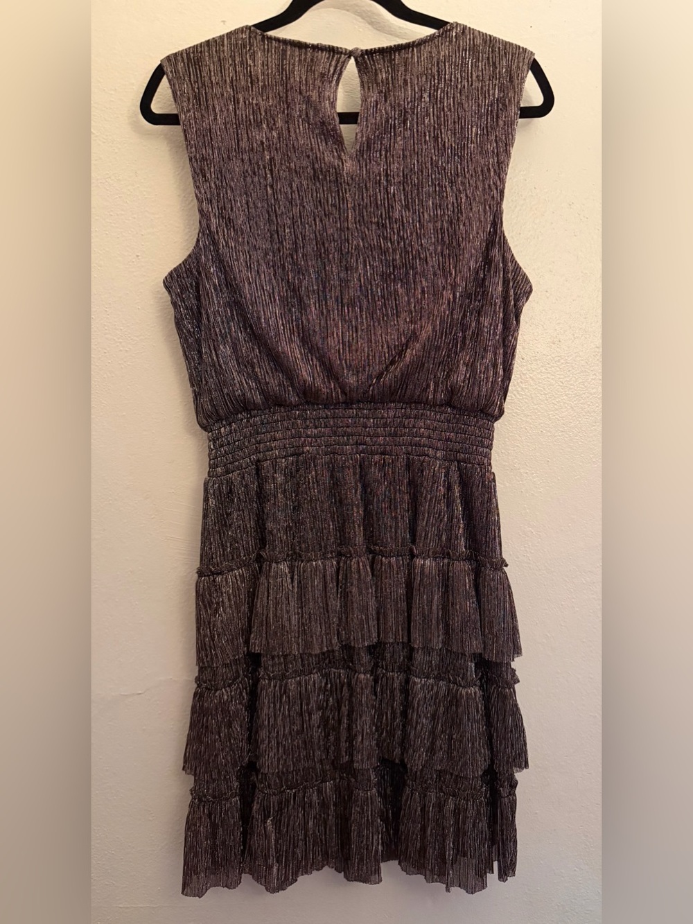 MSK Shimmery Tiered Sleeveless Party Dress size M - Picture 2 of 8